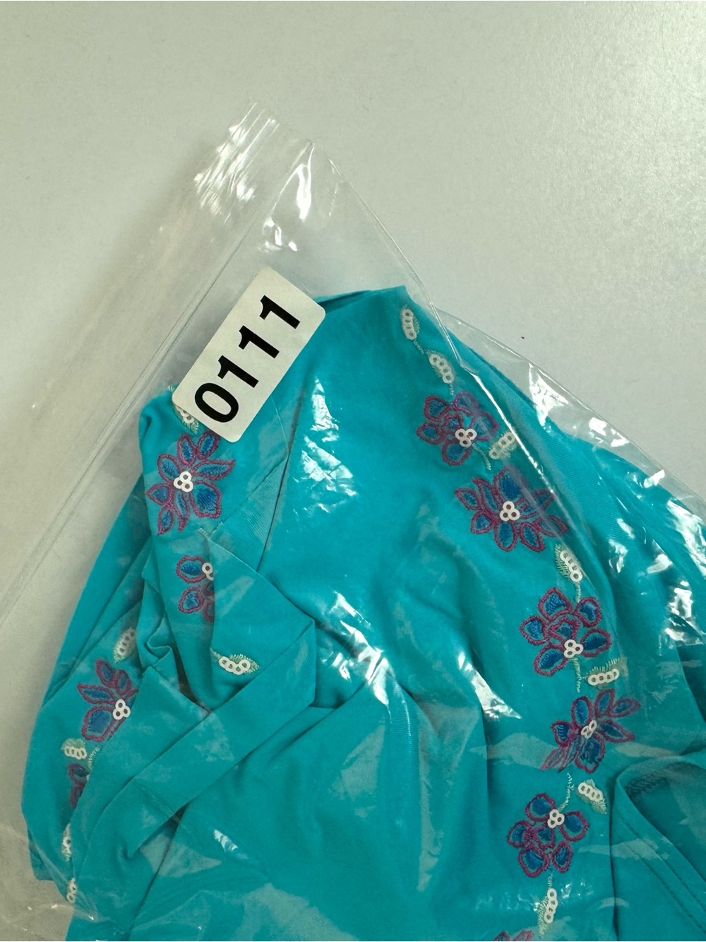 Coco Reef Sz 38DD tiered tankini top Swimsuit Blue floral embroidery - *DEFECT* - Picture 10 of 10